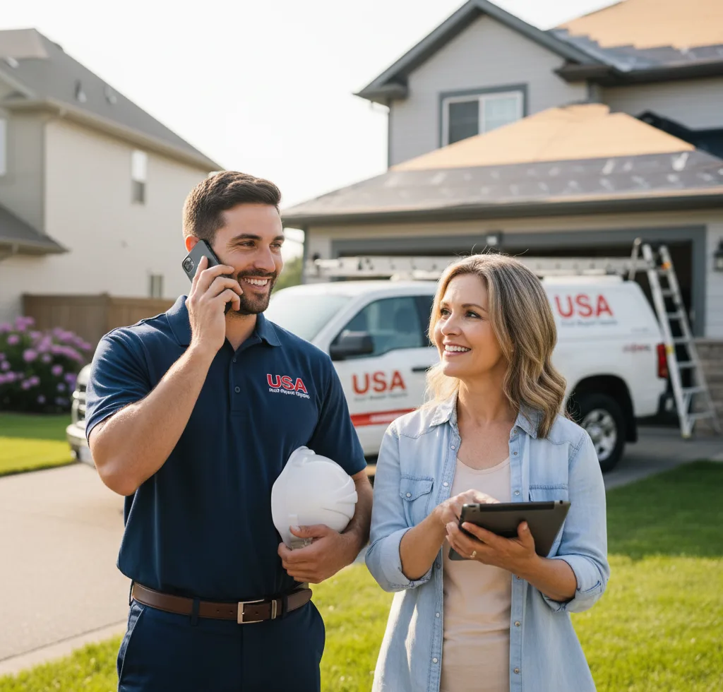 USA Roof Repair Experts customer support in Roosevelt
